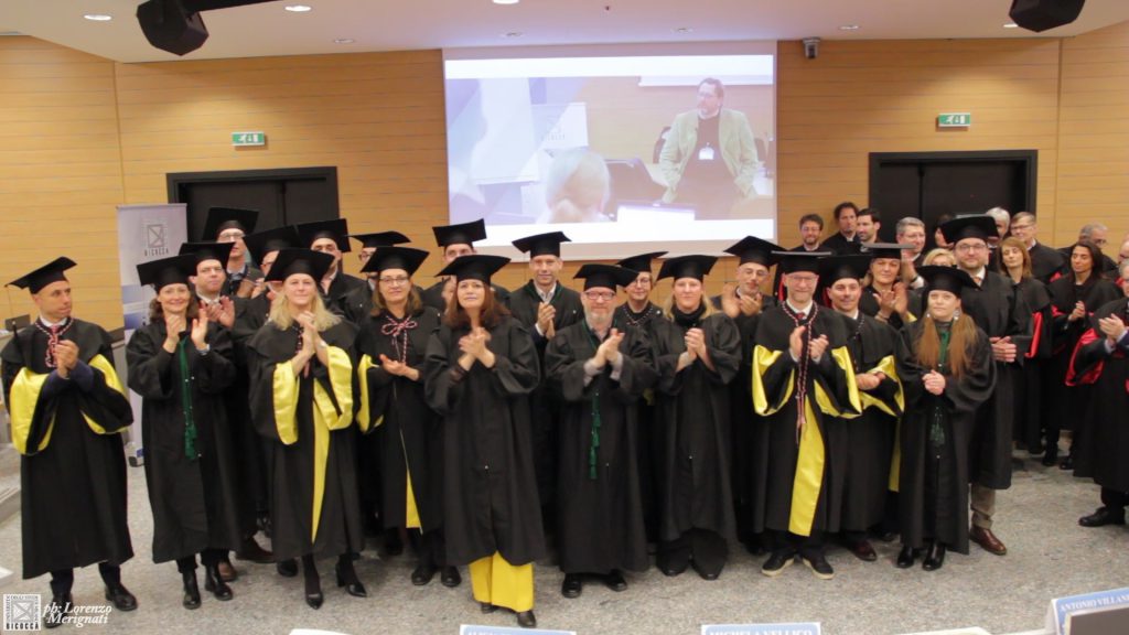 EMMRI graduation ceremony - graduates in academic gowns